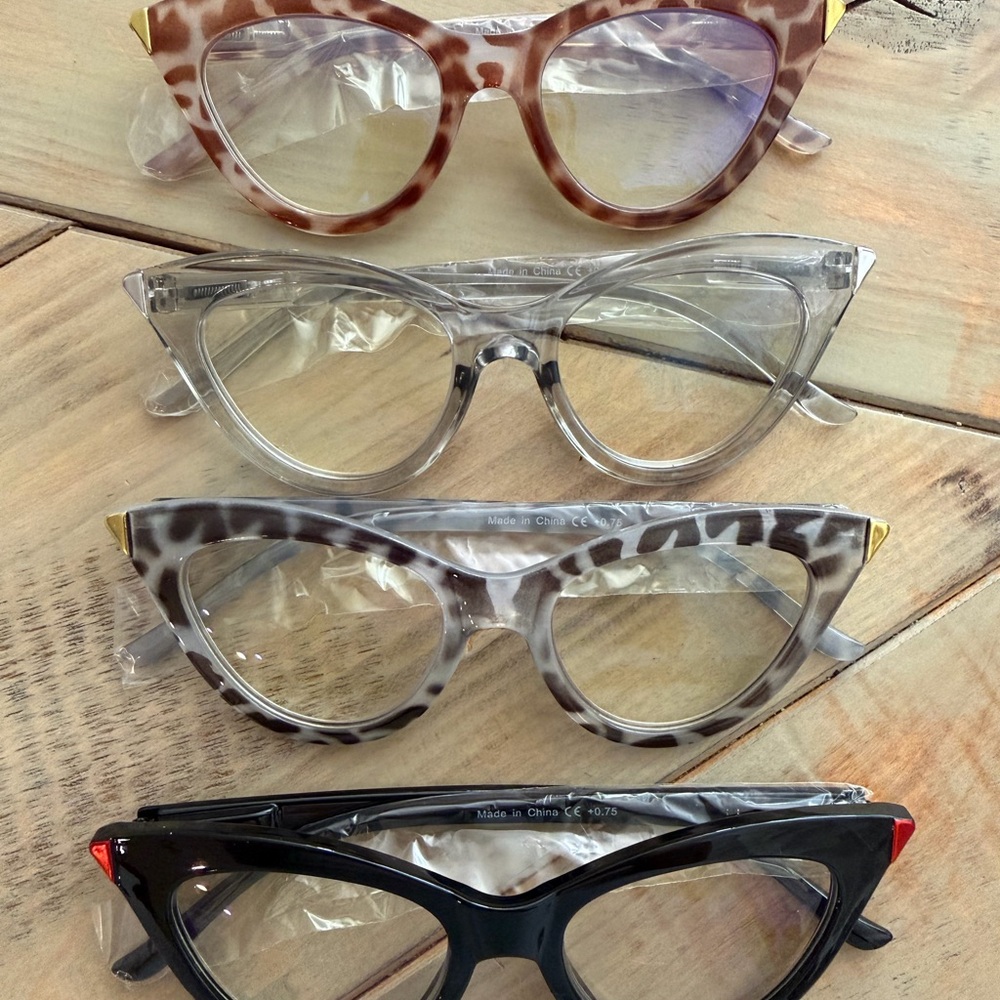 NEW Stylish Cat Eye Glasses Blue Light Blocking Readers +0.75